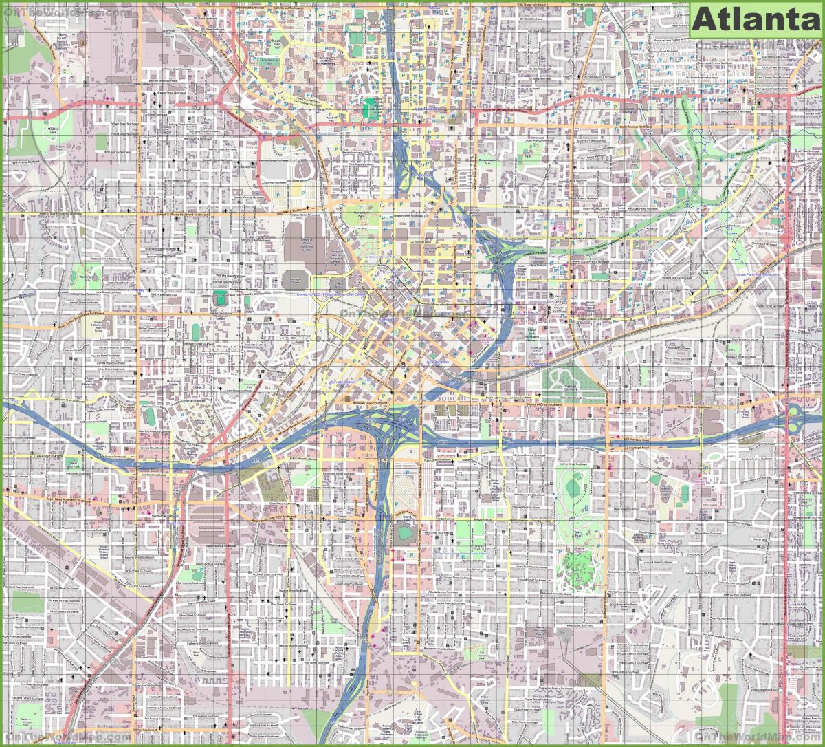 Mappa delle strade di Atlanta